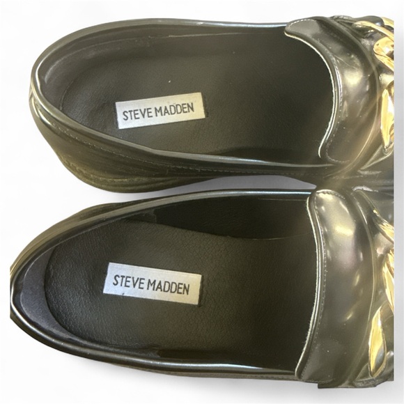 Steve Madden Chain Accent Loafers - Picture 6 of 9